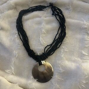 Black vintage statement‎ piece necklace